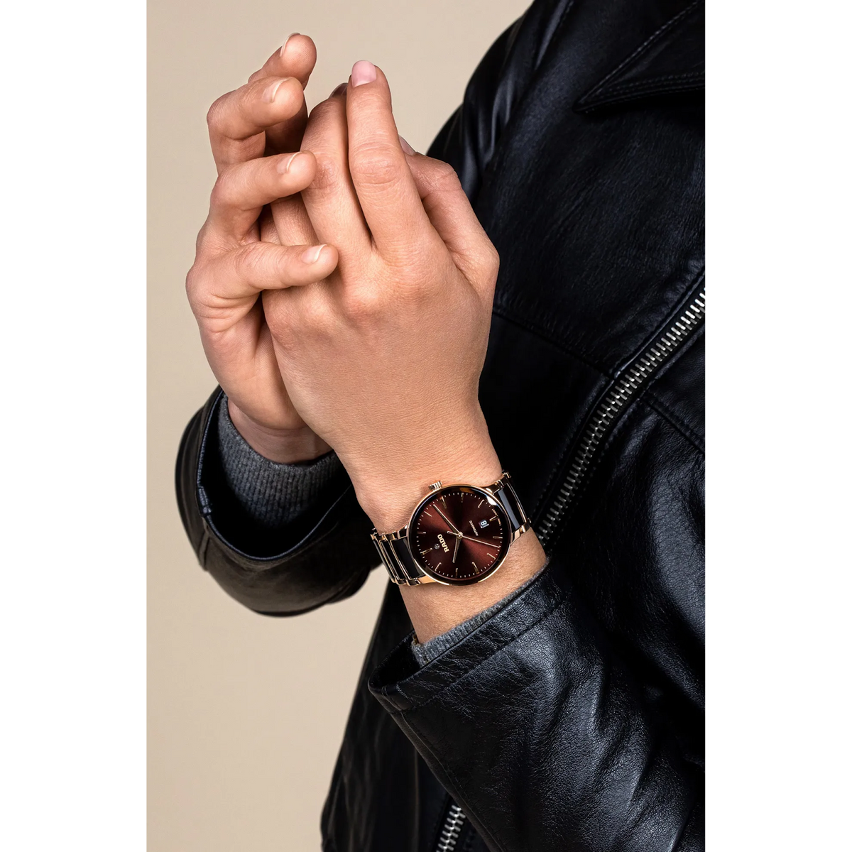Rado Centrix Stainless Steel with Rose Gold PVD for Men R30017302