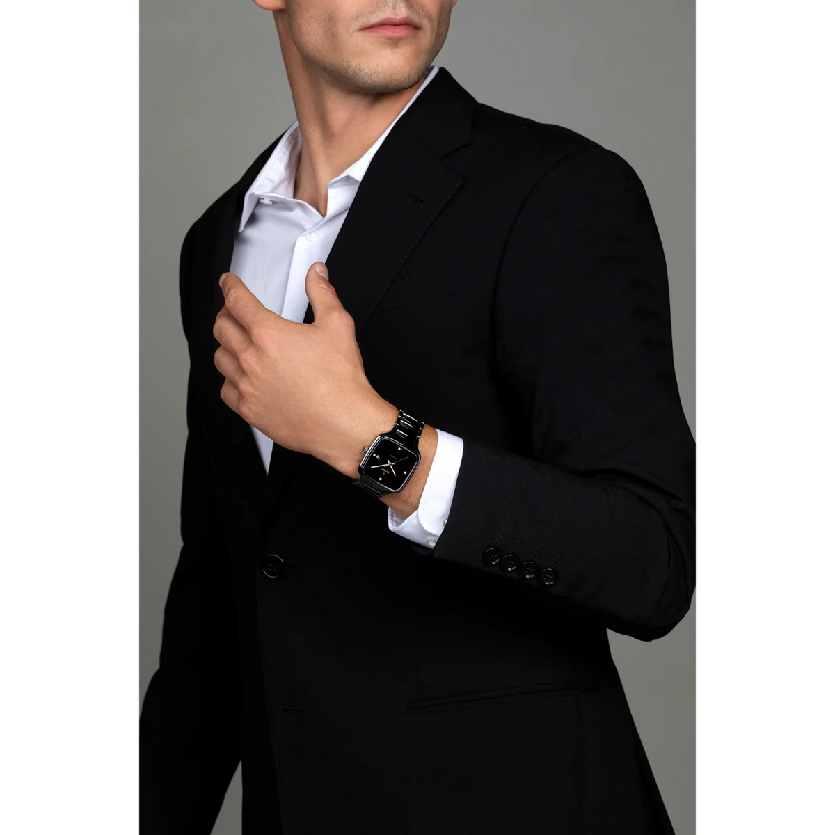 Rado True Square Black High-Tech Ceramic, Titanium / PVD for Unisex R27078722