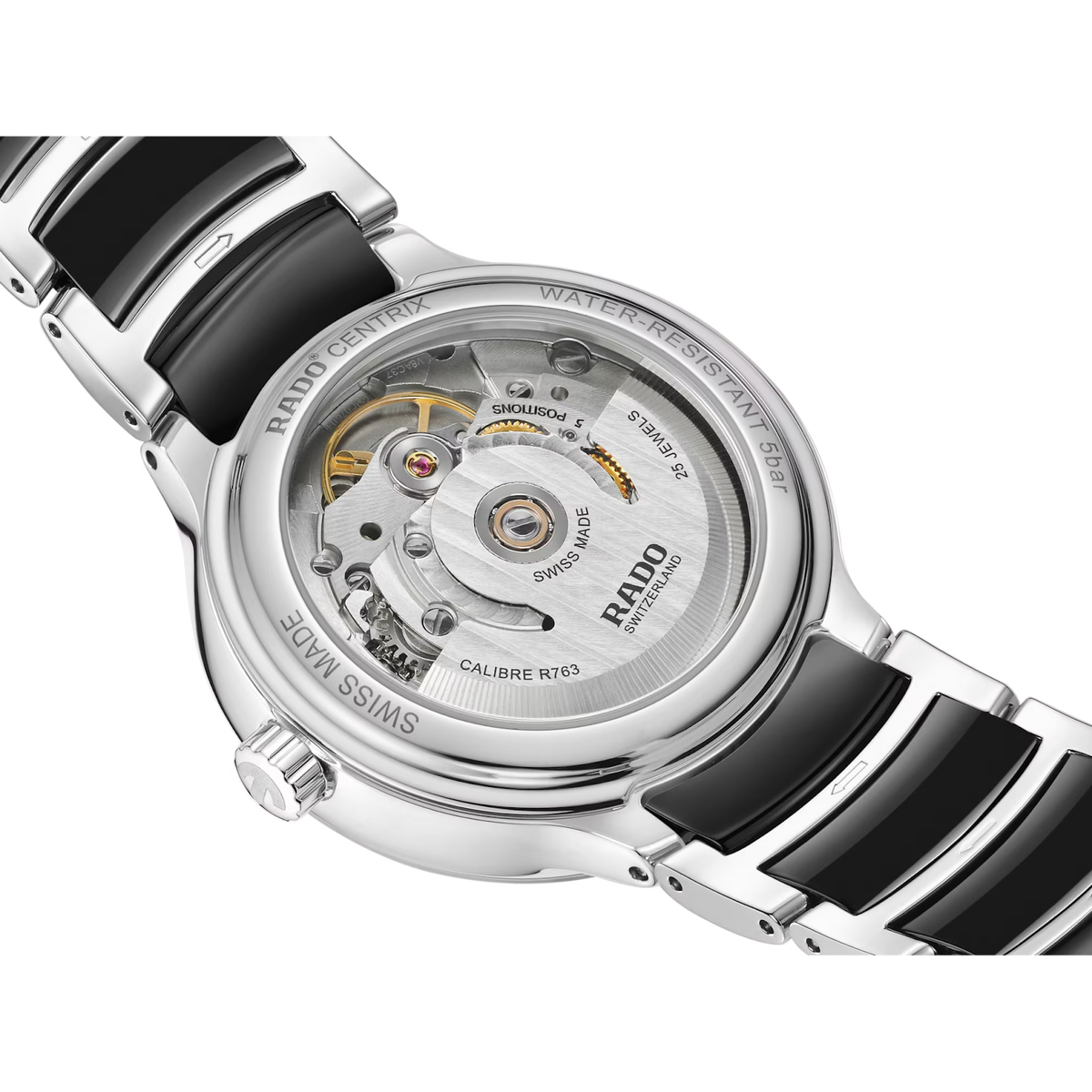 Rado Centrix Stainless Steel with Rose Gold & High-Tech Ceramic for Unisex R30031742