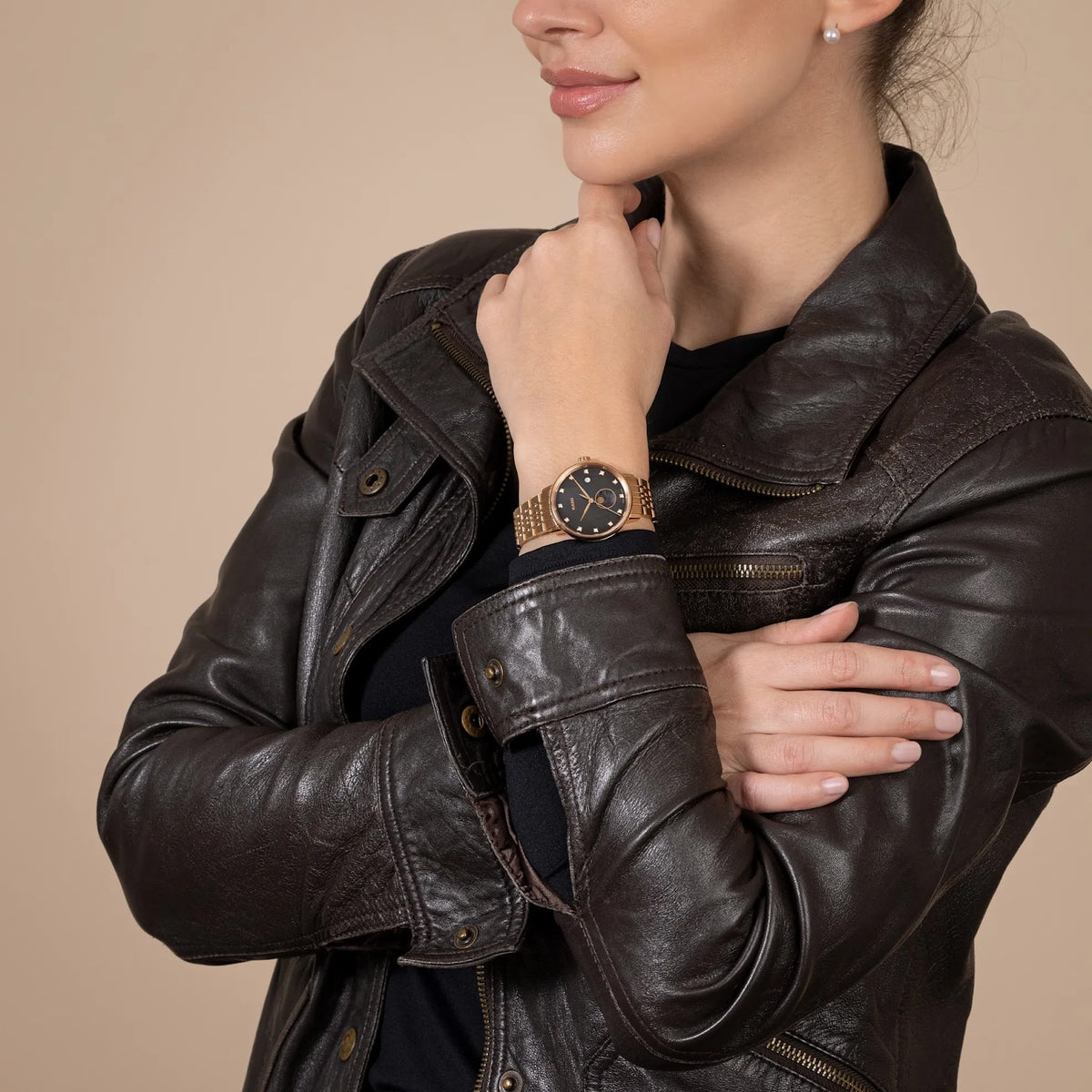 Rado La Coupole Stainless Steel Rose Gold for Women R22884903