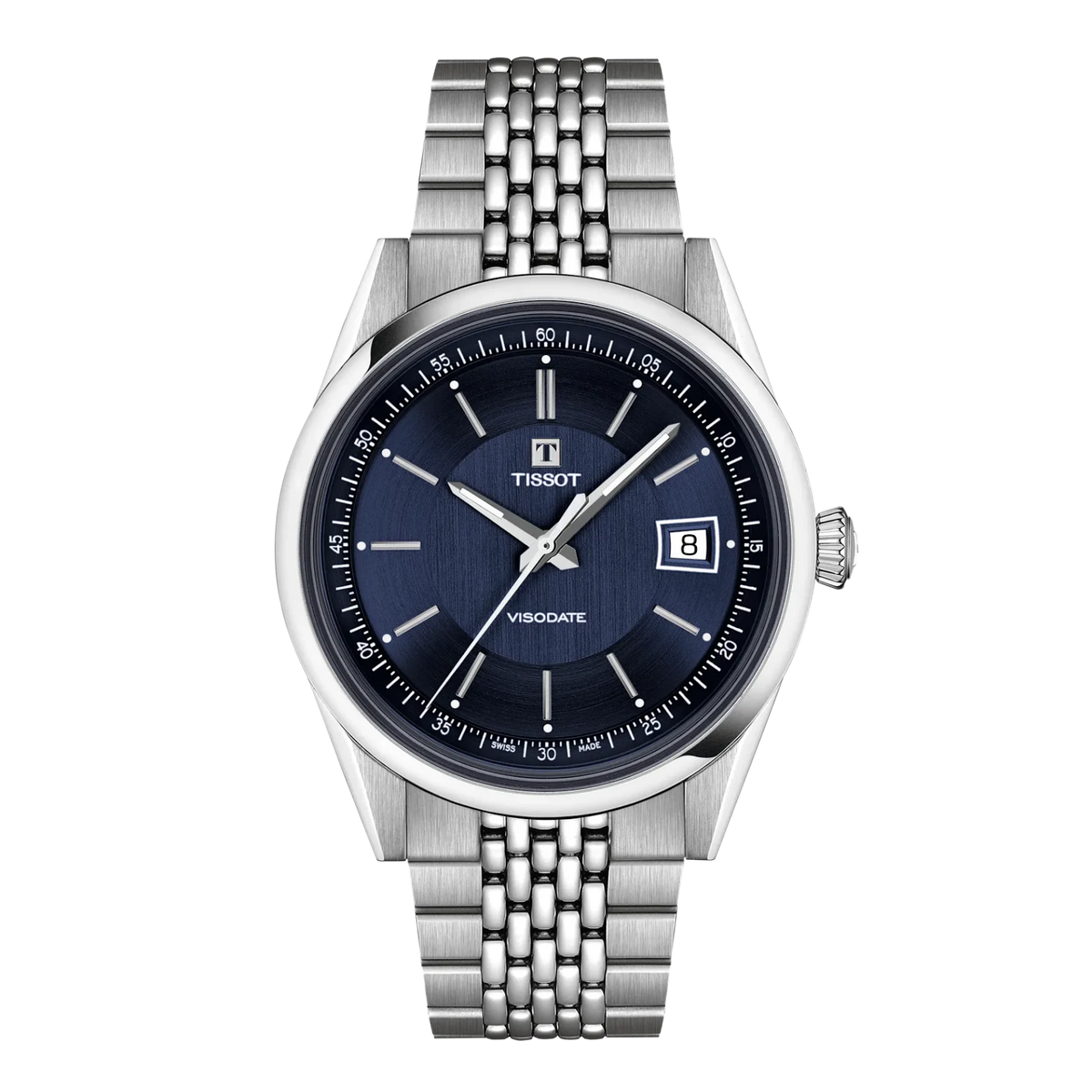 Tissot Visodate 316L stainless steel case for Men T1574071104100
