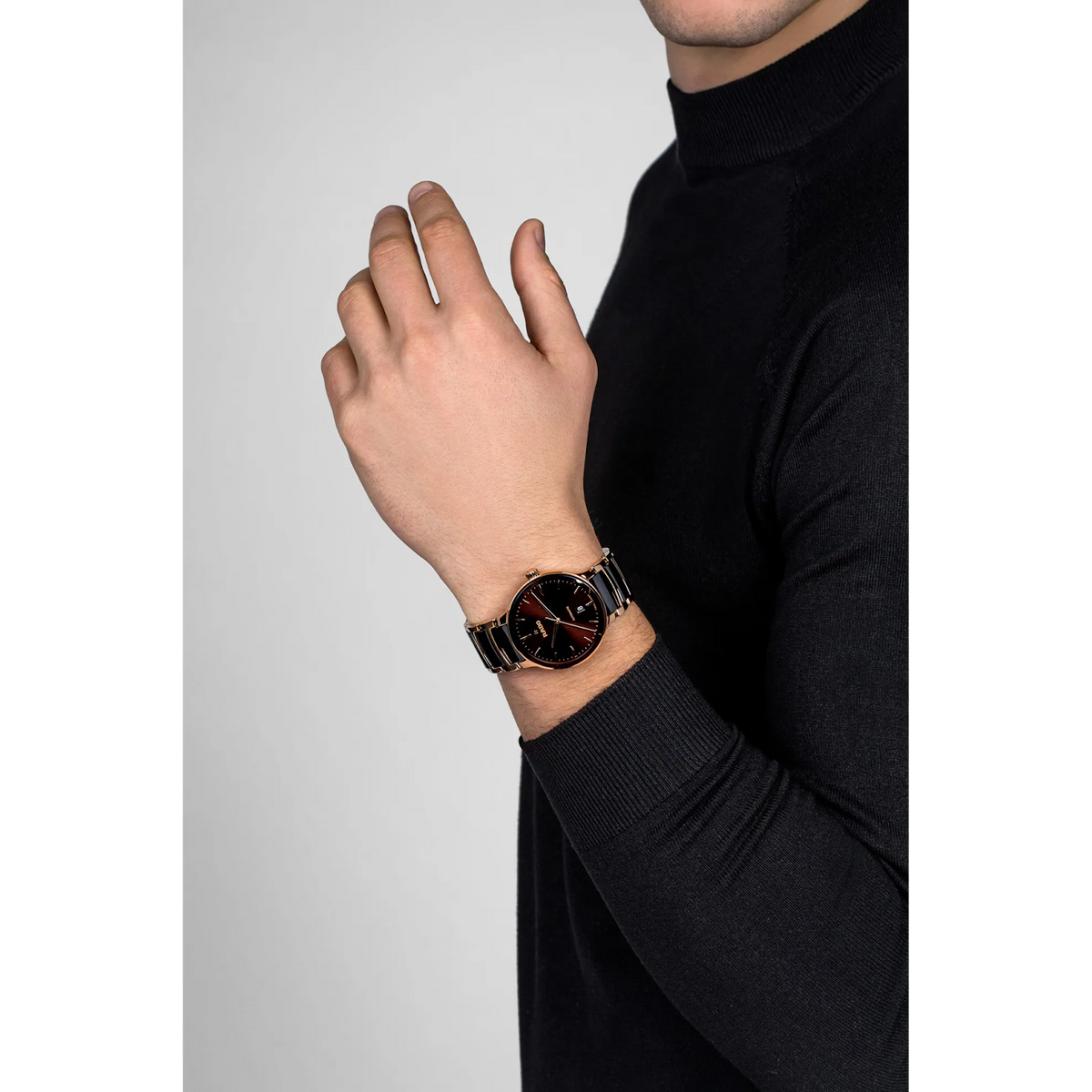 Rado Centrix Stainless Steel with Rose Gold PVD for Men R30017302