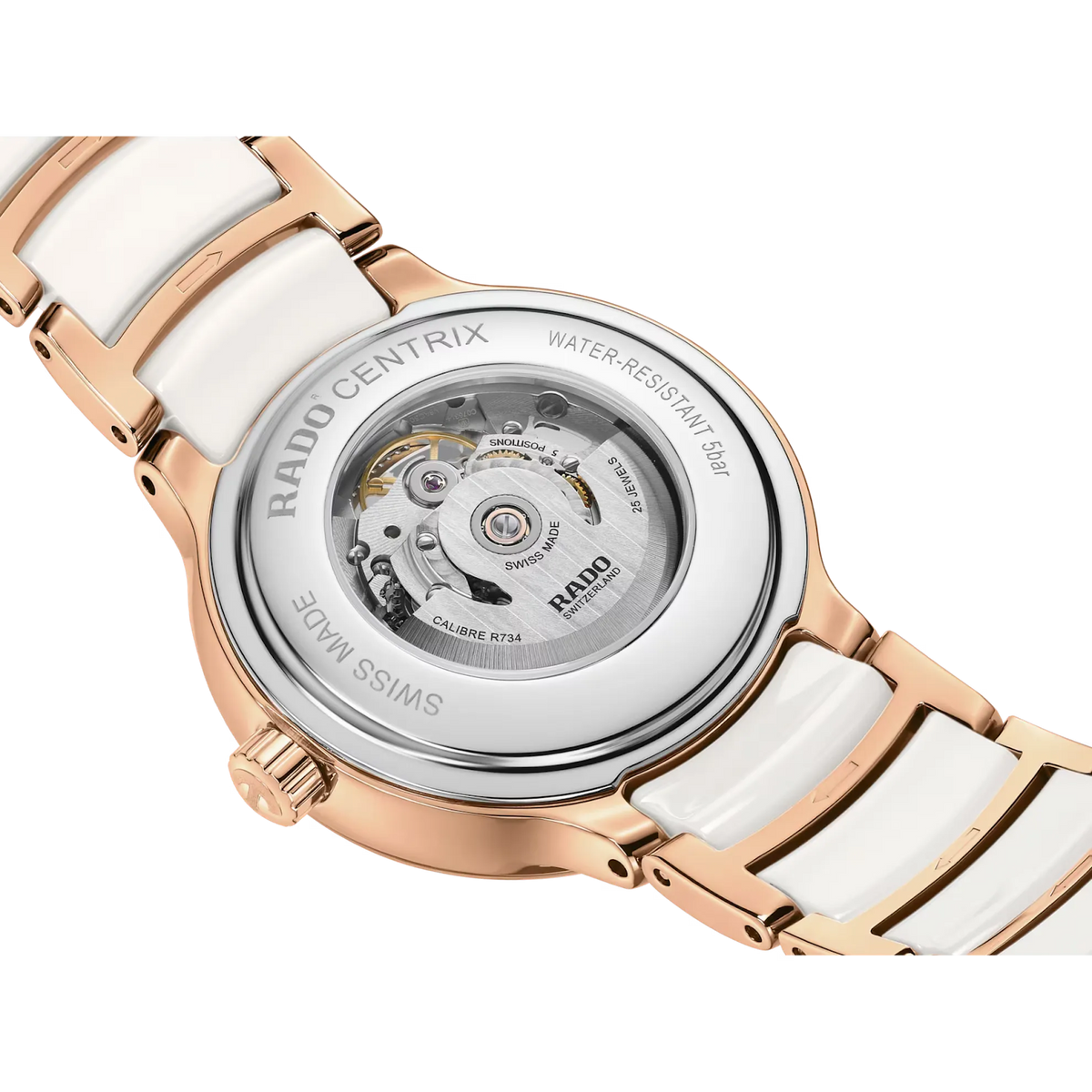 Rado Centrix Stainless Steel with Rose Gold PVD for Women R30029922