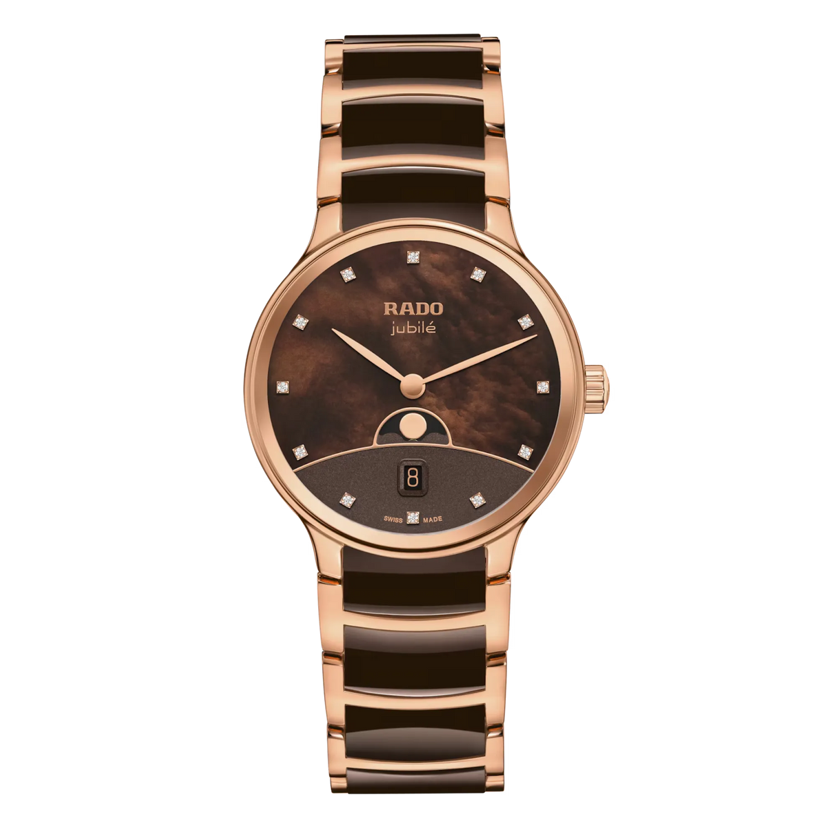 Rado Centrix Stainless Steel with Rose Gold PVD for Women R30232902