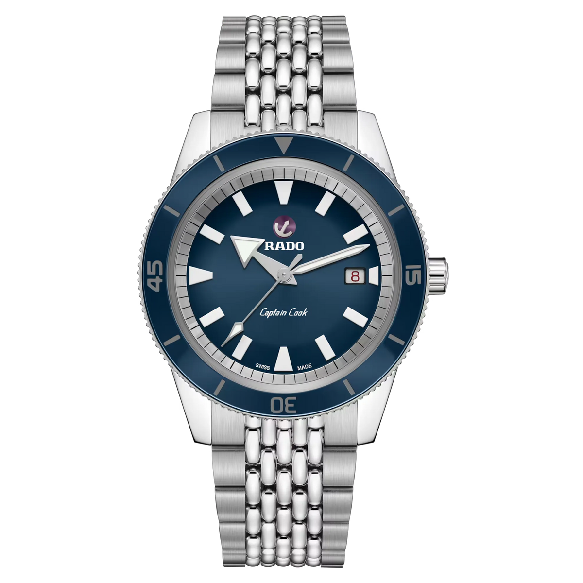 Rado Captain Cook Stainless Steel with Black High-Tech Ceramic Rotating Bezel Insert for Men R32505203
